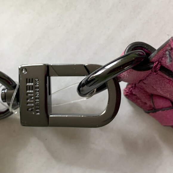 Aimee Kestenberg Leather Shoulder Crossbody Purse Bag All For Love Pink - Picture 5 of 12